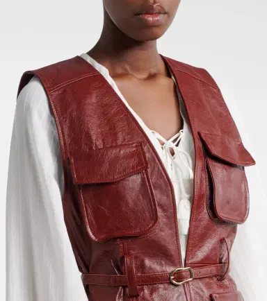 Dorothee Schumacher Broken Shine leather vest | Thumbnail 6