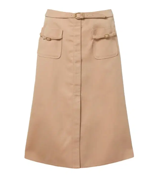 Dorothee Schumacher Luxury Layer belted cotton-blend midi skirt