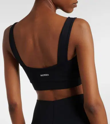 NORBA Shell cutout ruched sports bra | Thumbnail 2