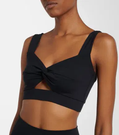NORBA Shell cutout ruched sports bra | Thumbnail 3