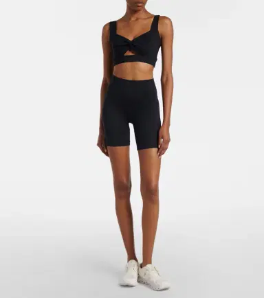 NORBA Shell cutout ruched sports bra | Thumbnail 4