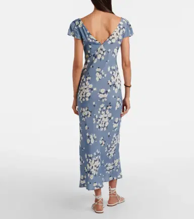 Rixo Cathy floral crêpe midi dress | Thumbnail 3 Rixo Cathy floral crêpe midi dress | Thumbnail 3