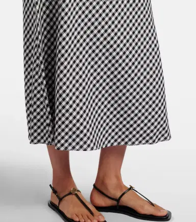 Rixo Amari lace-trimmed checked midi dress | Thumbnail 6 Rixo Amari lace-trimmed checked midi dress | Thumbnail 6
