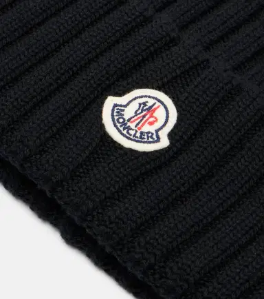 Moncler Ribbed-knit virgin wool beanie | Thumbnail 2