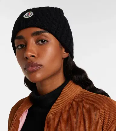 Moncler Ribbed-knit virgin wool beanie | Thumbnail 4