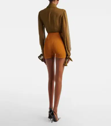 Saint Laurent Ribbed-knit shorts | Thumbnail 3 Saint Laurent Ribbed-knit shorts | Thumbnail 3