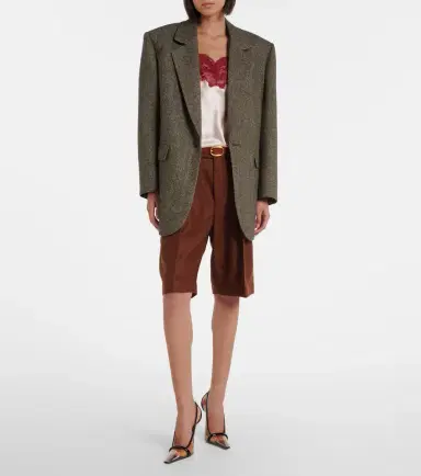 Saint Laurent Herringbone wool-blend blazer | Thumbnail 4 Saint Laurent Herringbone wool-blend blazer | Thumbnail 4