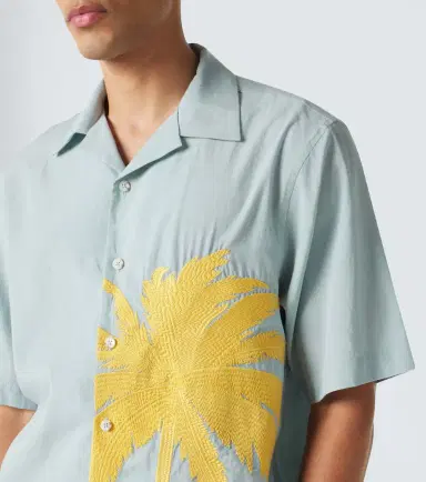 Commas Embroidered bowling shirt | Thumbnail 4