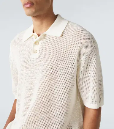 Commas Open-knit cotton-blend polo sweater | Thumbnail 3