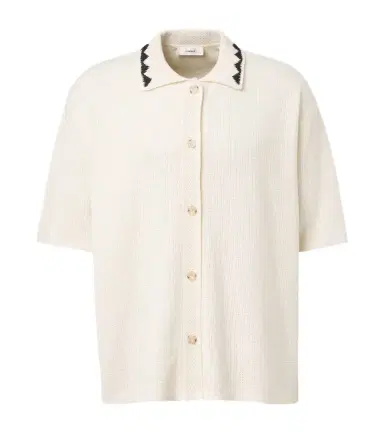 Commas Embroidered crochet cotton-blend top | Thumbnail 1
