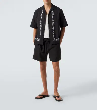 Commas Embroidered bowling shirt | Thumbnail 2