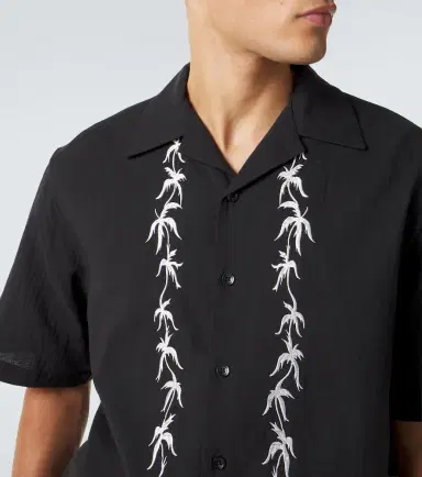 Commas Embroidered bowling shirt | Thumbnail 4