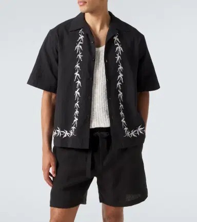 Commas Embroidered bowling shirt | Thumbnail 5