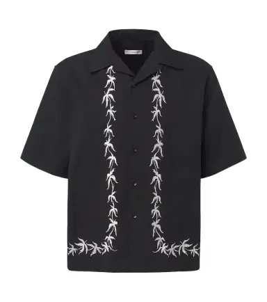 Commas Embroidered bowling shirt | Thumbnail 1