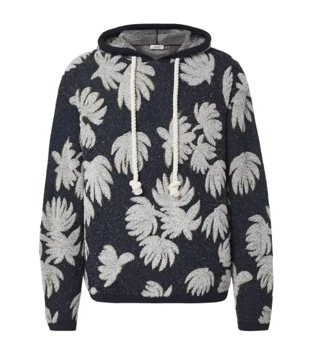 Jacquard terry hoodie