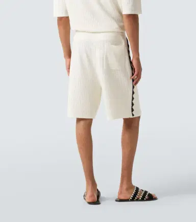 Commas Crochet cotton and hemp Bermuda shorts | Thumbnail 2