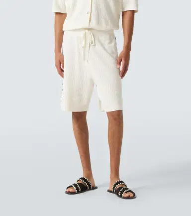 Commas Crochet cotton and hemp Bermuda shorts | Thumbnail 3