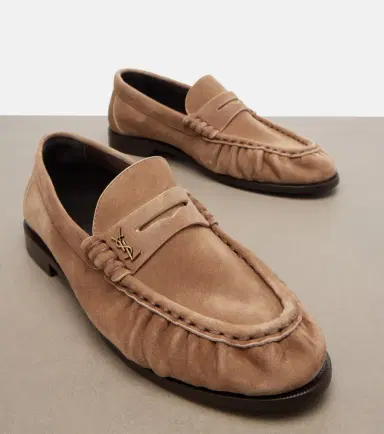 Saint Laurent Le Loafer suede penny loafers | Thumbnail 4