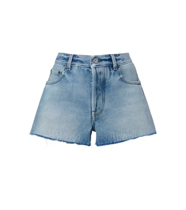 Frayed denim shorts