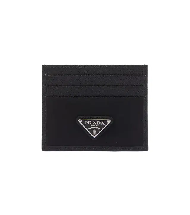 Prada Re-Nylon and Saffiano leather card holder