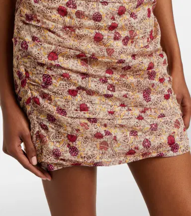 Marant Étoile Davilia off-shoulder ruched cotton minidress | Thumbnail 2