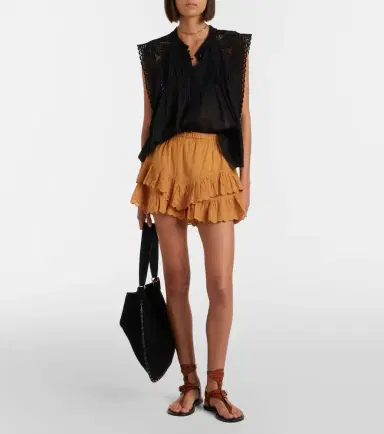 Marant Étoile Jocadia broderie anglaise cotton shorts | Thumbnail 4
