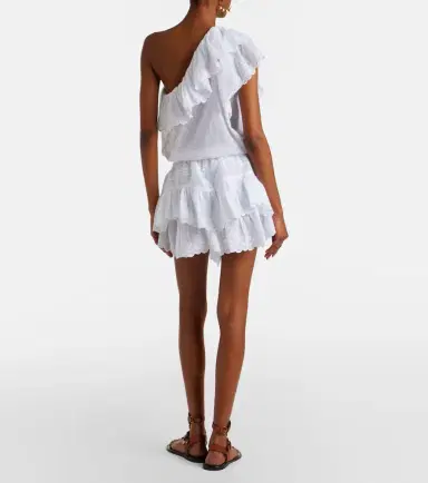 Marant Étoile Lalia embroidered ruffled minidress | Thumbnail 2 Marant Étoile Lalia embroidered ruffled minidress | Thumbnail 2