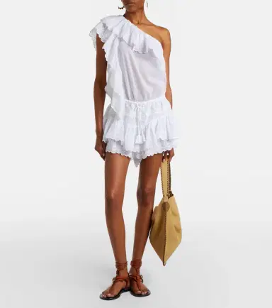 Marant Étoile Lalia embroidered ruffled minidress | Thumbnail 3 Marant Étoile Lalia embroidered ruffled minidress | Thumbnail 3