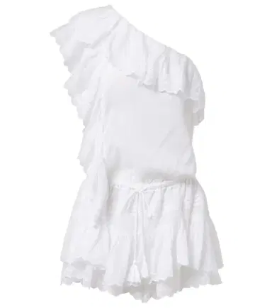 Marant Étoile Lalia embroidered ruffled minidress | Thumbnail 1 Marant Étoile Lalia embroidered ruffled minidress | Thumbnail 1