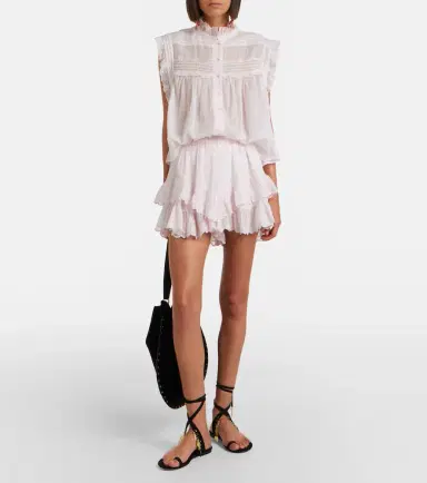 Marant Etoile Jocadia broderie anglaise cotton shorts | Thumbnail 3 Marant Etoile Jocadia broderie anglaise cotton shorts | Thumbnail 3