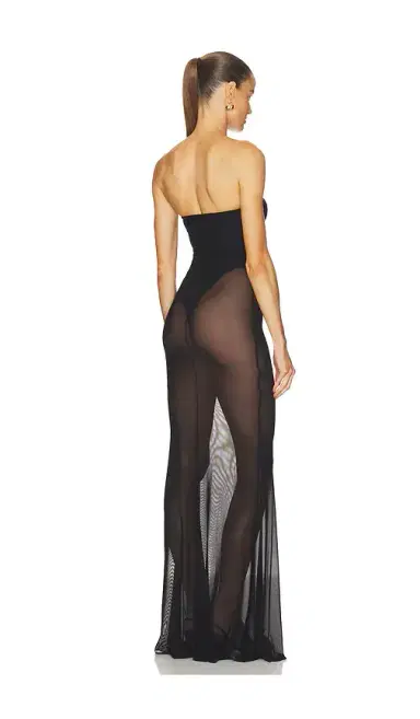 Markgong Mesh Bodysuit Maxi Dress | Thumbnail 3 Markgong Mesh Bodysuit Maxi Dress | Thumbnail 3