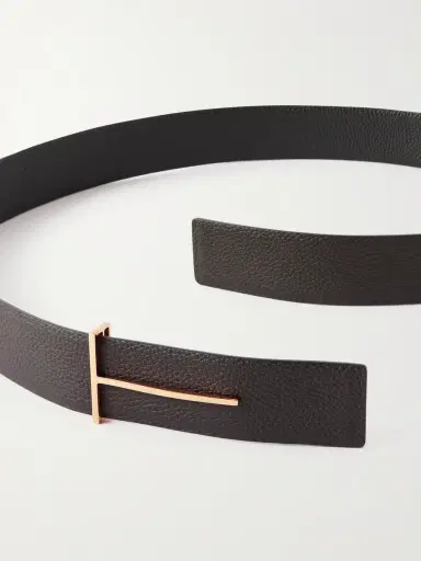 Tom Ford 3.8cm Full-Grain Leather Belt - Men | Thumbnail 4