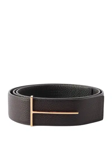 Tom Ford 3.8cm Full-Grain Leather Belt - Men | Thumbnail 1