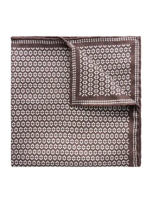 Brunello Cucinelli Printed Silk Pocket Square - Men