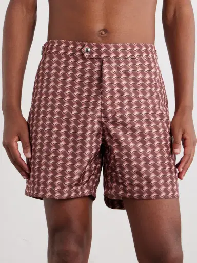 MR P. Wiggle Geo Straight-Leg Mid-Length Printed Swim Shorts - Men | Thumbnail 2 MR P. Wiggle Geo Straight-Leg Mid-Length Printed Swim Shorts - Men | Thumbnail 2