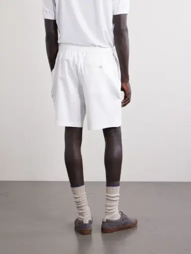 Brunello Cucinelli Straight-Leg Logo-Embroidered Cotton-Jersey Tennis Shorts - Men | Thumbnail 5