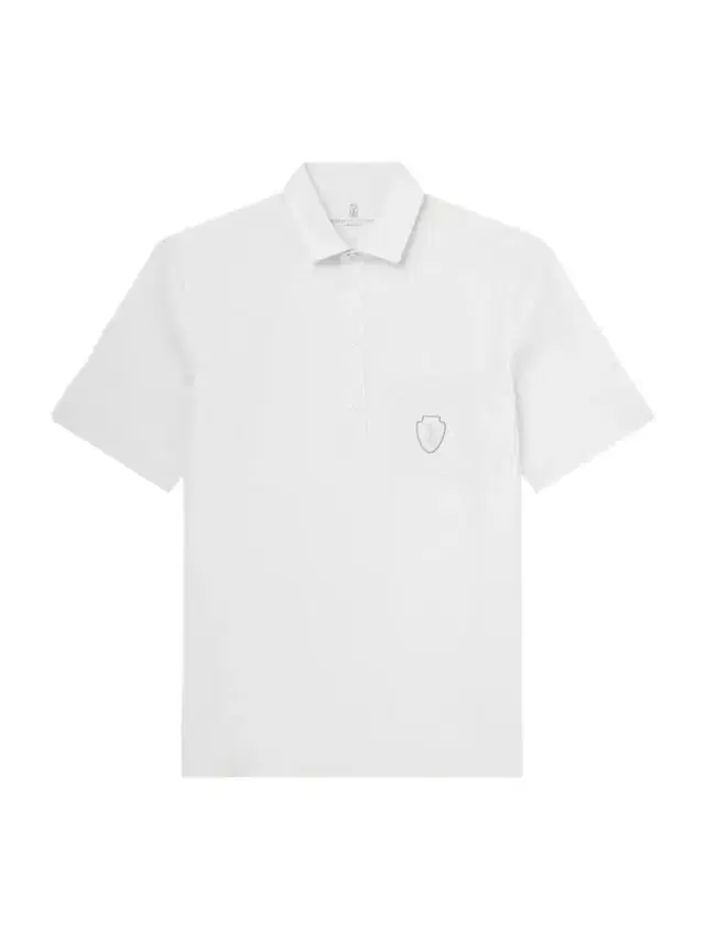 Brunello Cucinelli Logo-Appliquéd Wool Polo Shirt - Men