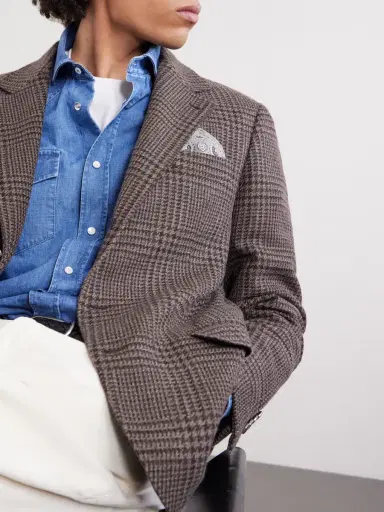 Brunello Cucinelli Printed Silk Pocket Square - Men | Thumbnail 2