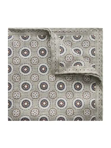 Brunello Cucinelli Printed Silk Pocket Square - Men | Thumbnail 1