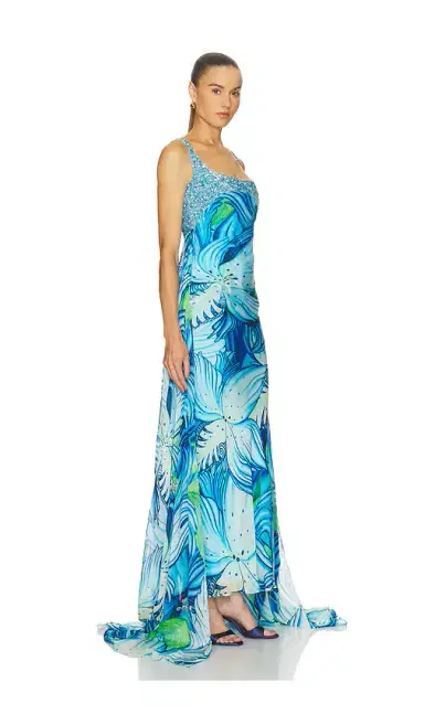 LA FUORI Floral Pixie Trail Dress | Thumbnail 2