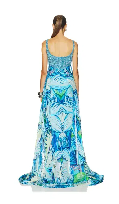 LA FUORI Floral Pixie Trail Dress | Thumbnail 3