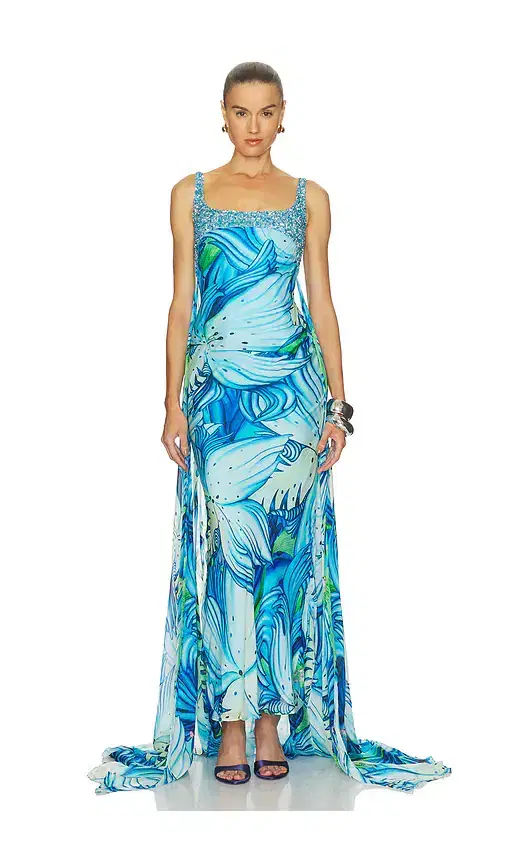 LA FUORI Floral Pixie Trail Dress