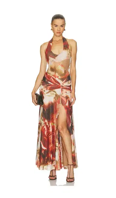 Bardot Sariba Halter Mesh Midi Dress | Thumbnail 1 Bardot Sariba Halter Mesh Midi Dress | Thumbnail 1