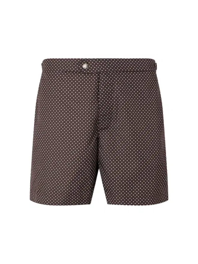 MR P. Straight-Leg Polka-Dot Swim Shorts - Men