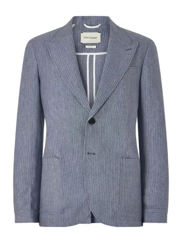 Wilkins Pinstriped Linen Suit Jacket - Men