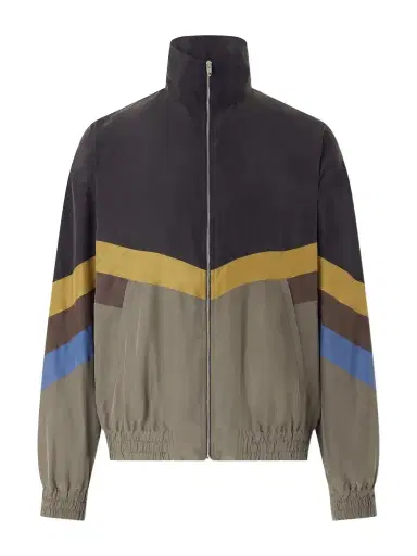 Valentino Garavani Silk Striped Zip-Up Jacket - Men | Thumbnail 1