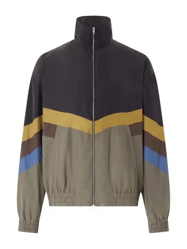 Silk Striped Zip-Up Jacket - Men