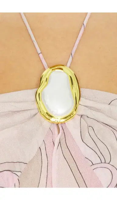 Cin Cin Coral Moonstone Drape Top | Thumbnail 4