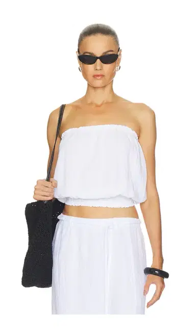 Bobi Smocked Tube Top | Thumbnail 1