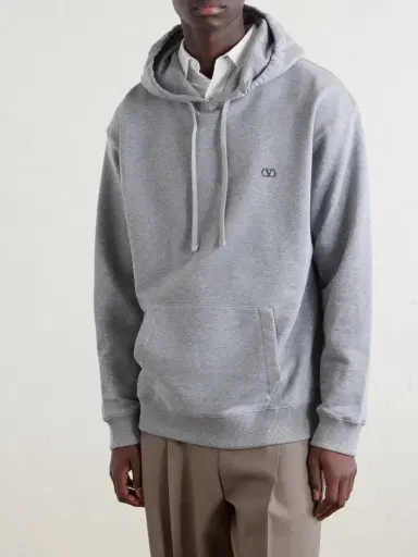Valentino Garavani Vlogo Signature Cotton Hoodie - Men | Thumbnail 3